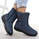 10. Women's flat insulated snow boots, navy blue, Potocki SU33310