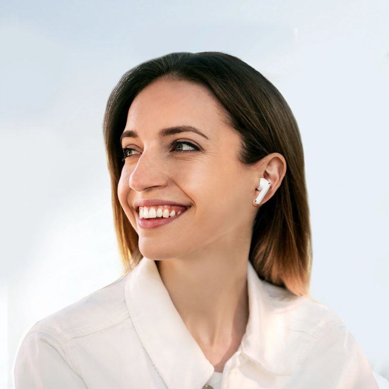 12. Joyroom JR-FB1 Funpods Bluetooth 6.0 In-Ear TWS Wireless Headphones - White