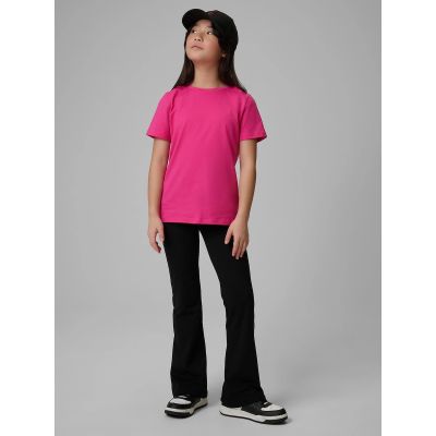 3. Regular plain girls' T-shirt 4F 4FJRSS26TTSHF3554-12S