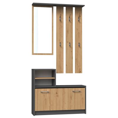 8. WARDROBE SHOE CABINET ANTHRACITE/ARTISAN