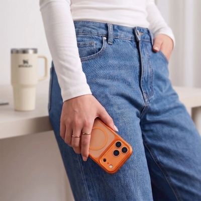 7. Tech-Protect MagPrime MagSafe CC Case for iPhone 18 Pro Max / 17 Pro Max - Matte Orange