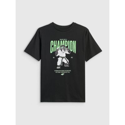 4. Boy's loose T-shirt with print 4F 4FJRSS26TTSHM3831-20S