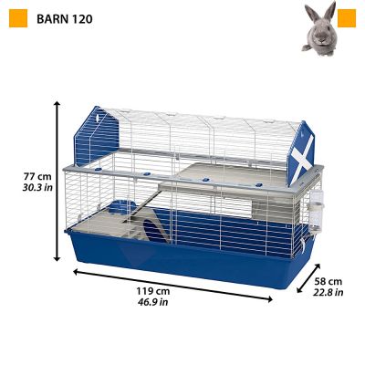 3. FERPLAST Barn 120 - two-story cage for guinea pigs and rabbits