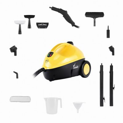 7. ELDOM STEAM CLEANER CM2000 VAPURO 1500W 1.2 L CAPACITY 15 ELEMENTS: CORRUGATED HOSE, 2-PIECE PIPE, FLOOR BRUSH, WASHER