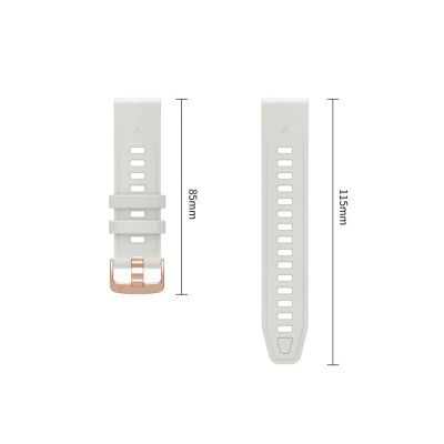 4. Tech-Protect Silicone Strap for Garmin Fenix 5S / 5S Plus / 6S / 6S Pro / 7S / 8 / 9 / 9 Pro (43 mm) – Grey