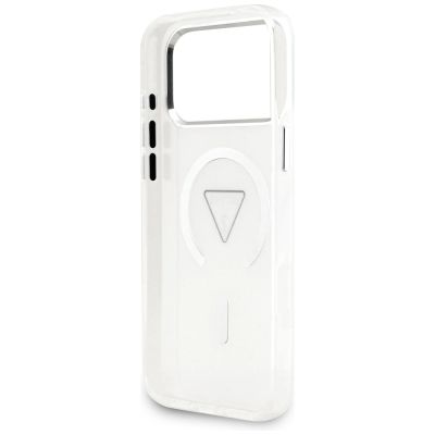 7. Guess IML Gradient Triangle Logo MagSafe Case for iPhone 17 Pro Max - Transparent