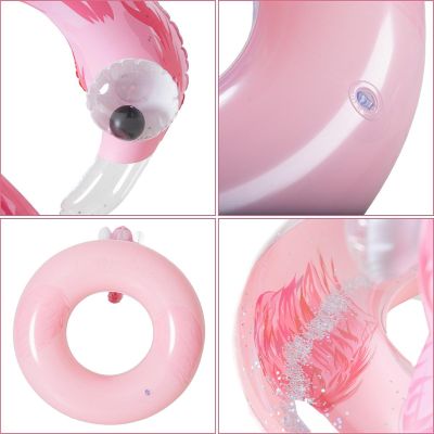 4. SWIMMING RING 76x76CM FLAMINGO GLITTER 35660