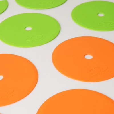 4. Flat field markers - round 15 cm - 6x green 6x orange SMJ sport ZPO-OG