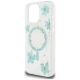 6. Guess Resin Flowers Glitter MagSafe iPhone 16 Pro Case - Clear Green