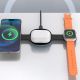 9. Dudao A11S 3-in-1 wireless charger, MagSafe-compatible, for smartphone, smartwatch and headphones – black
