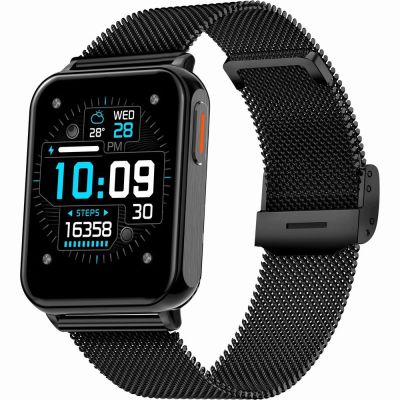 4. Smartwatch Gravity White Black 2 Straps GT17-8