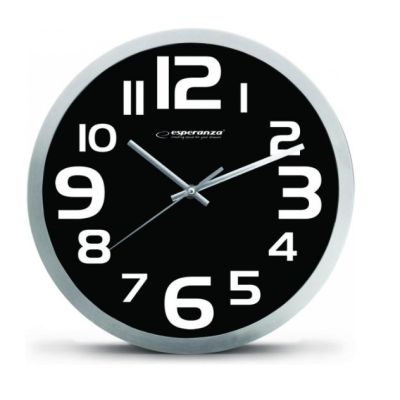 ESPERANZA WALL CLOCK ZURICH BLACK EHC013K