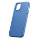 7. iCarer Litchi Premium Leather Case iPhone 14 Plus Magnetic Leather Case with MagSafe Light Blue (WMI14220711-LB)