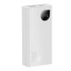 9. Baseus Adaman2 power bank with digital display 2x USB-A / 1x USB-C 10000mAh 30W - white