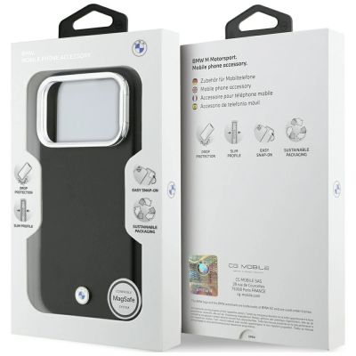 8. BMW M Sign Metal Logo MagSafe Case for iPhone 17 Pro - Black