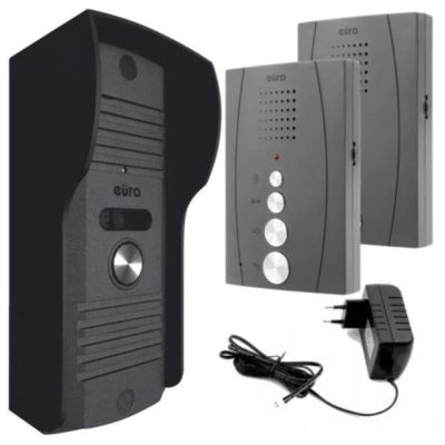 2. INTERCOM ''EURA'' ADP-51A3 ''DIFESA'' - 1-family, 2 uniphones, intercom, graphite