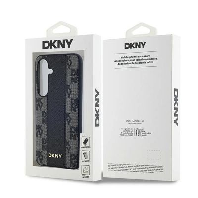 8. DKNY Leather Checkered Mono Pattern MagSafe case for Samsung Galaxy S24 - black