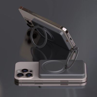 6. Dudao K28S 20W PD 5000mAh Powerbank with MagSafe and Stand - Gray