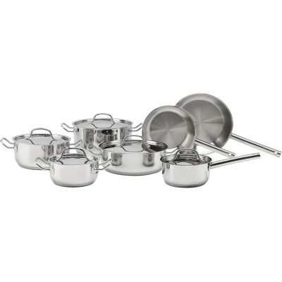 ELLE Home ECCS200412A steel cookware set, 12 pieces