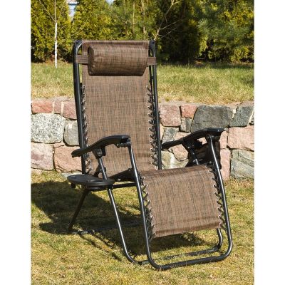4. FOLDABLE GARDEN DECHAIR WITH CANOPY 173X52/65X110CM BROWN