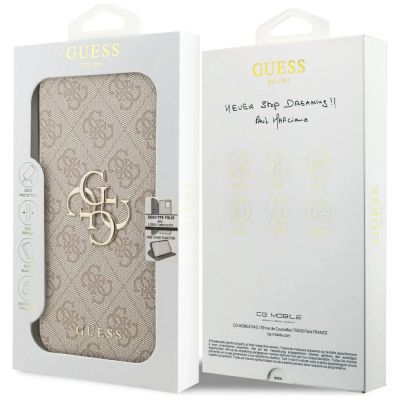 7. Guess Book 4G Metal Logo Case for iPhone 18 Pro Max / 17 Pro Max - Pink