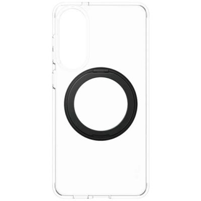 3. CARE by PanzerGlass Feature Black Kickstand & QI Case for Samsung Galaxy S25 Edge - Transparent