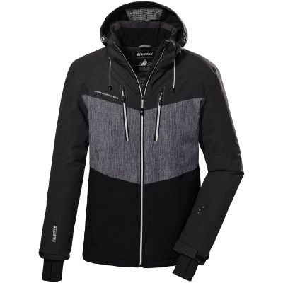 Killtec KSW 45 Men's Zip-Up Ski Jacket with Detachable Hood, Gray/Black (38699/238)