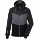 Killtec KSW 45 Men's Zip-Up Ski Jacket with Detachable Hood, Gray/Black (38699/238)