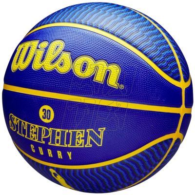 3. Wilson NBA Player Icon Stephen Curry ball for basket WZ4006101XB7