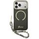 Guess IML Glitters Script Strap MagSafe case for iPhone 17 Pro Max - black