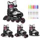 4. NH10907 4in1 ROLLER SKATES WITH EXTENDED HOCKEY BLADES TINTS PINK SIZE L (39-42) NILS EXTREME