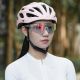 11. Rockbros Bike Helmet with Visor, Detachable UV Goggles, Detachable Visor, Unisex - Pink