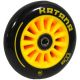 STUNT PB SCOOTER WHEELS 100MM PLASTIC KATANA SET OF 2 YELLOW