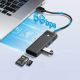 3. Orico PAPW3AT-U3 USB Hub 4-port 3x USB-A 3.0 with microSD/SD card reader 1 m - black