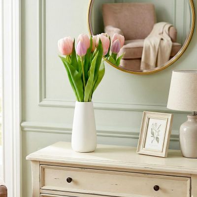 28. BOUQUET OF 7 PINK TULIPS 31 CM LIFE-LIKE SPRING DECORATION