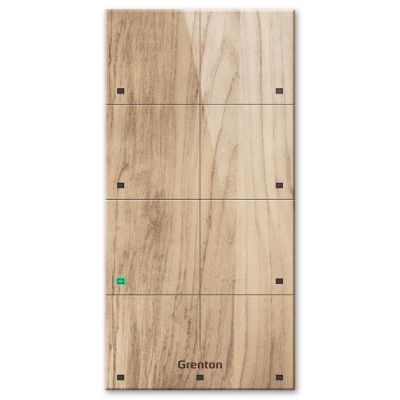 2. Grenton Touch panel / 8 touch fields / TF-Bus / light wooden front