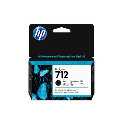 HP 712 DesignJet Black Ink Cartridge 38 ml