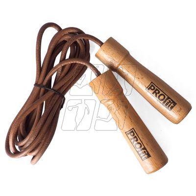 8. Leather skipping rope PROFIT DROP DK 1019