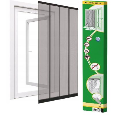 45. DOOR MOSQUITO NET 100X220 SLAT POLYESTER + VELCRO TAPE