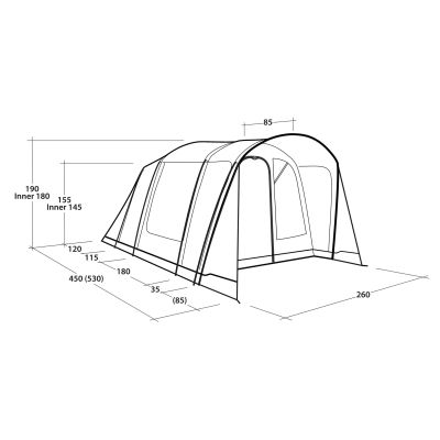 2. Outwell Durango 4 4-person Green Tunnel Tent