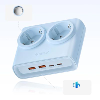 3. Orico PDC25 25W 6in1 Power Strip 2x AC + 2x USB-A + 2x USB-C - Blue