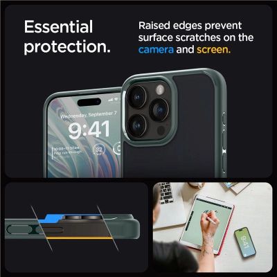 5. Spigen Ultra Hybrid iPhone 15 Pro Max Case - Dark Green