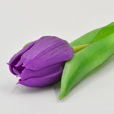 13. PURPLE TULIP 31CM LIFE-LIKE SPRING DECORATION
