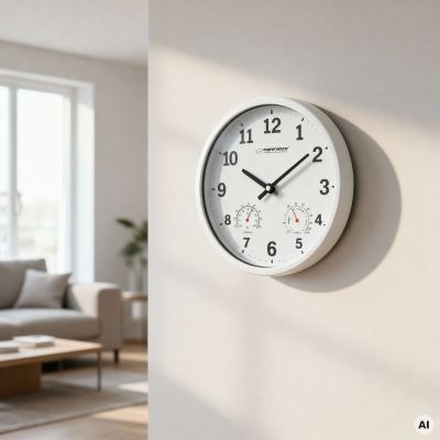 6. Esperanza LYON EHC016W wall clock (white)