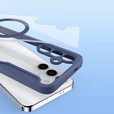 10. Dux Ducis Skin X Pro case for Samsung S24+ with magnetic ring and flap - blue
