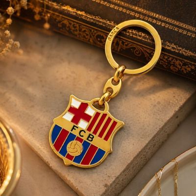 4. FC Barcelona original coat of arms keychain licensed B6006