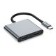 2. Tech-Protect HB08 4in1 USB-C + USB2.0 + 2 x HDMI 4K 60HZ adapter - gray