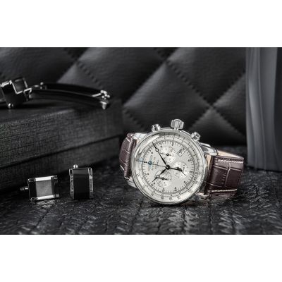 5. ZEPPELIN 100 Yahre 7680-1 Men's Watch + BOX