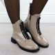 7. Women's patent leather ankle boots in beige D&A S.Barski Premium Collection MR52-108