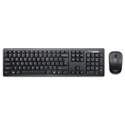 2. Lenovo 100 Wireless Combo Keyboard & Mouse GX30L66303 (USB 2.0; (EN); black; optical; 1000 DPI)